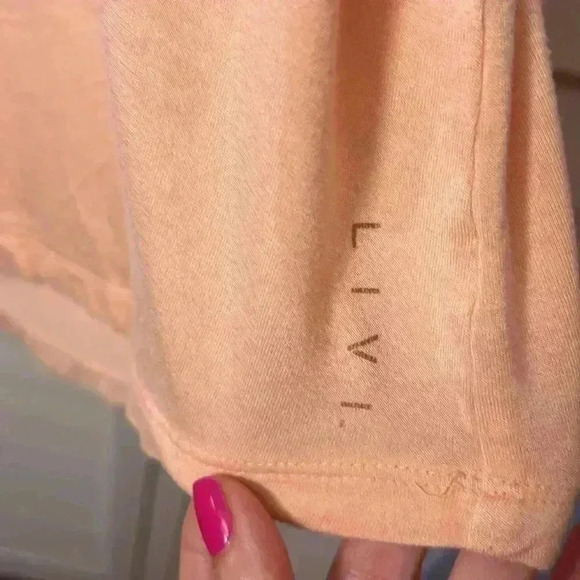 LIVI Crew Neck V-Back Recycled Soft Tank Top Size 18/20 Peach - Picture 4 of 8